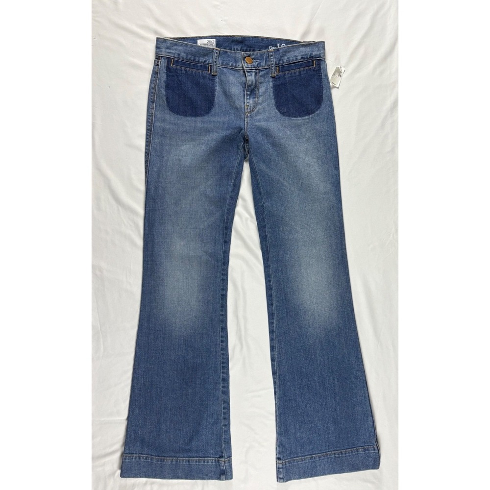 NWT Gap Boyfriend Flare Jeans Womens 2 Low Rise Y2K Fall‎ Casual Retro Unique